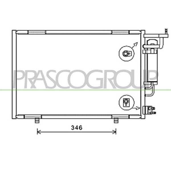 Condenser Air Conditioning PRASCO for FORD FIESTA VI