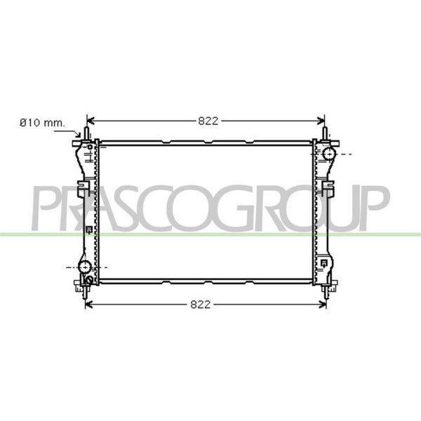 Radiator engine cooling PRASCO for FORD TRANSIT box