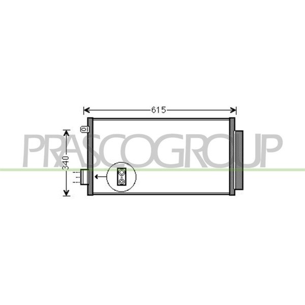 Condenser air conditioning PRASCO for FIAT 500L (351_)