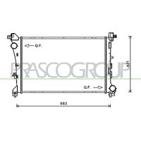 Radiator engine cooling PRASCO for FIAT 500L (351_)