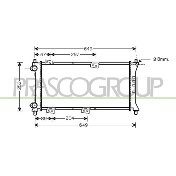 Radiator engine cooling PRASCO for FIAT PANDA (141_)