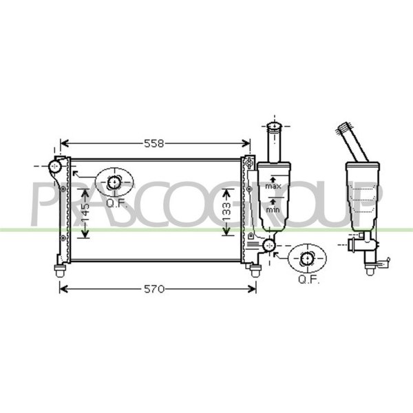 Kühler Motorkühlung PRASCO für FIAT PANDA /