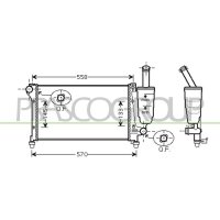 Kühler Motorkühlung PRASCO für FIAT PANDA /