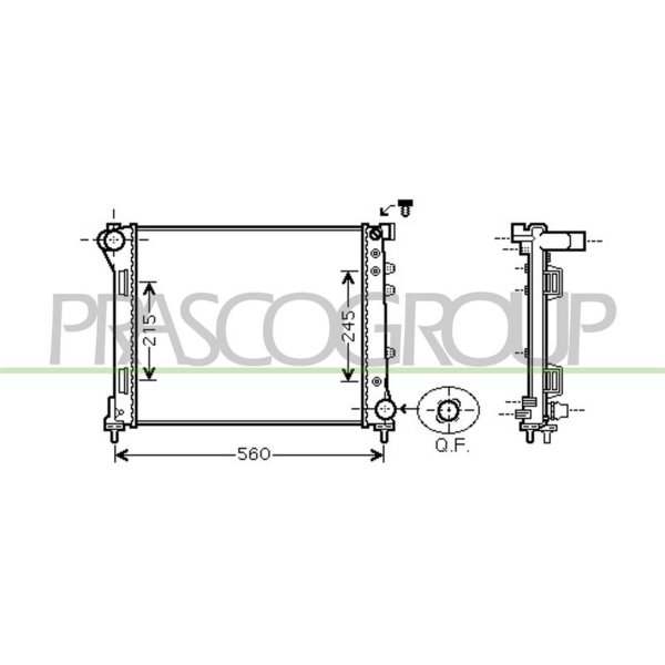 Radiator engine cooling PRASCO for FIAT PANDA (312_)