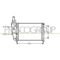 Radiator engine cooling PRASCO for FIAT PUNTO (176_)