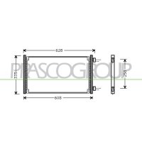 Condenser air conditioning PRASCO for FIAT PUNTO (188_)