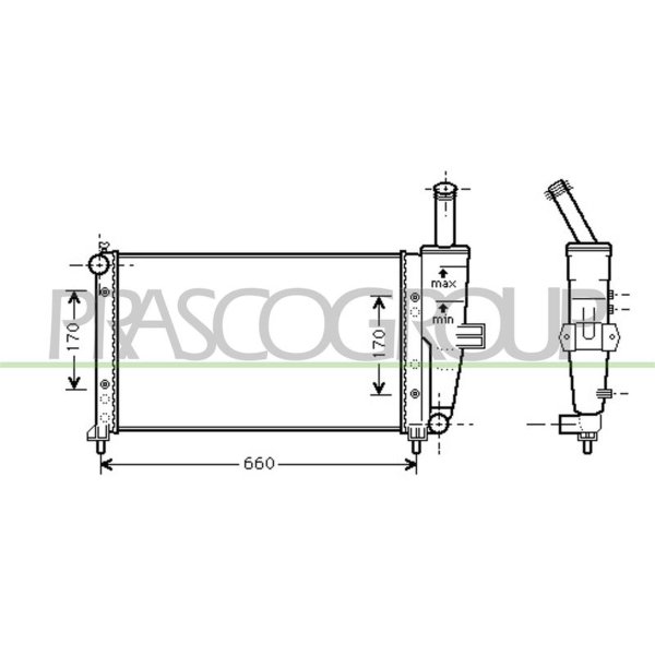 Kühler Motorkühlung PRASCO für FIAT PUNTO (188_)