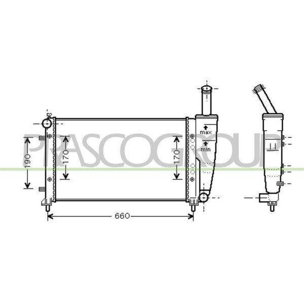 Radiator engine cooling PRASCO for FIAT PUNTO (188_)