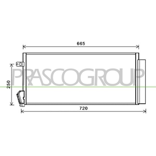 Condenser Air Conditioning PRASCO for FIAT DOBLO Flatbed/Chassis