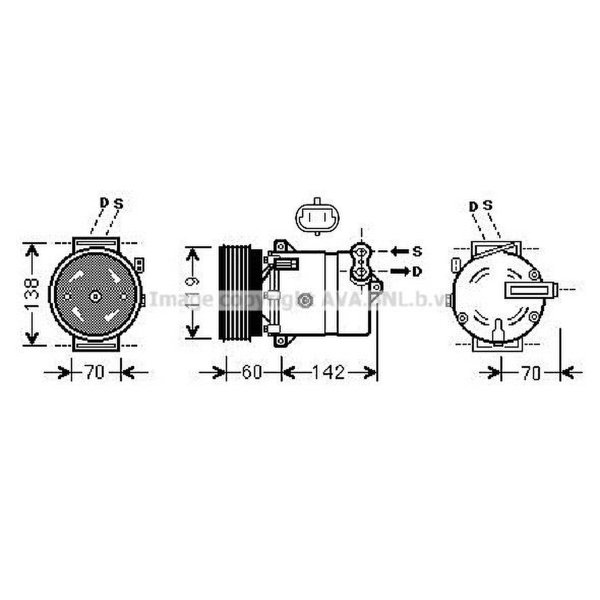 Compressor air conditioning PRASCO for FIAT CROMA (194_)