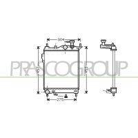 Radiator engine cooling PRASCO for GETZ (TB)