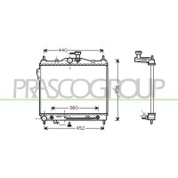 Radiator engine cooling PRASCO for GETZ (TB)