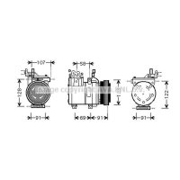 Compressor air conditioning PRASCO for ELANTRA III