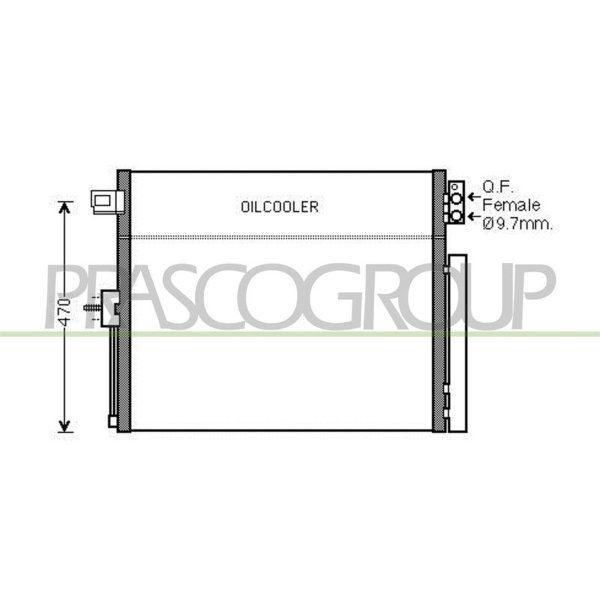 Condenser Air Conditioning PRASCO for JEEP GRAND CHEROKEE