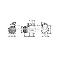 Compressor air conditioning PRASCO for KIA SORENTO I
