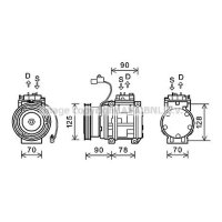 Compressor air conditioning PRASCO for KIA RIO I