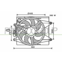 Fan engine cooling PRASCO for LANCIA YPSILON (312_)