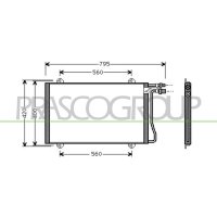 Condenser air conditioning PRASCO for MERCEDES SPRINTER 3-t