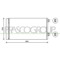 Condenser Air Conditioning PRASCO for MINI MINI (R56)