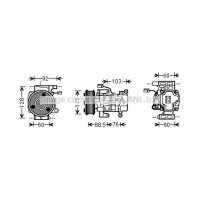 Compressor Air Conditioning PRASCO for MAZDA 3 Saloon