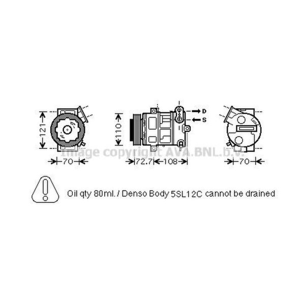 Air conditioning compressor PRASCO for OPEL CORSA D