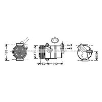 Air conditioning compressor PRASCO for OPEL ASTRA H Caravan