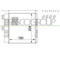 Heat exchanger interior heating PRASCO for OPEL ASTRA G