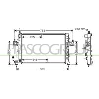 Radiator engine cooling PRASCO for OPEL COMBO Tour