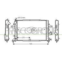 Radiator engine cooling PRASCO for OPEL ASTRA H