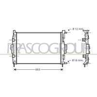 Radiator engine cooling PRASCO for RENAULT MEGANE II