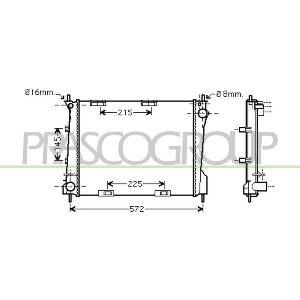 Kühler Motorkühlung PRASCO für RENAULT MODUS /