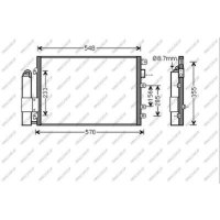 Condenser air conditioning with dryer PRASCO for RENAULT...