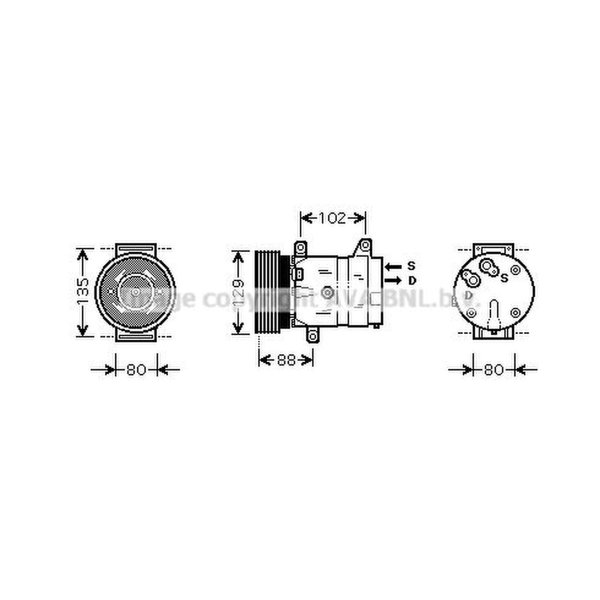 Compressor air conditioning PRASCO for RENAULT MEGANE I
