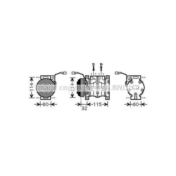 Compressor air conditioning PRASCO for LIANA hatchback