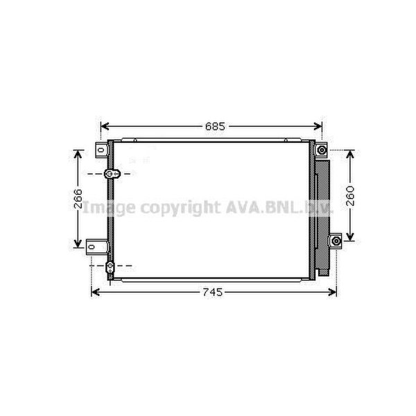 Condenser Air Conditioning PRASCO for TOYOTA AVENSIS Saloon