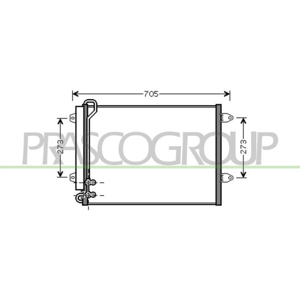 Condenser Air Conditioning PRASCO for VW PASSAT B6