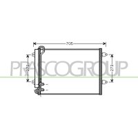 Condenser Air Conditioning PRASCO for VW PASSAT B6
