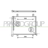 Condenser air conditioning PRASCO for VW UP! (121)