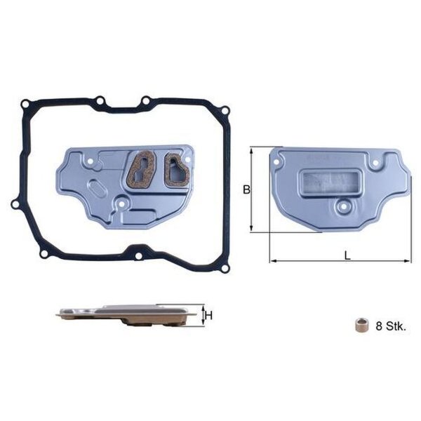 Hydraulikfilter Automatikgetriebe Filtereinsatz MAHLE für SEAT ALTEA