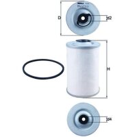 Kraftstofffilter Filtereinsatz 84,5mm MAHLE für FIAT...