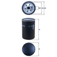 Air filter turbocharger screw-on filter 76.5mm KNECHT for...