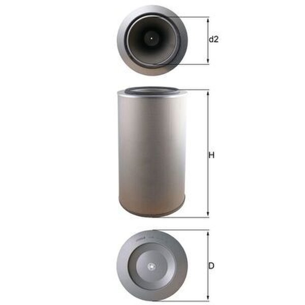Luftfilter 130mm MAHLE für MAN MERCEDES BOMAG CASE IH MWM LIEBHERR CLAAS