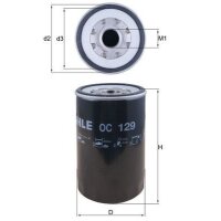 Spin-on oil filter Ø 107.56 mm MAHLE suitable for...