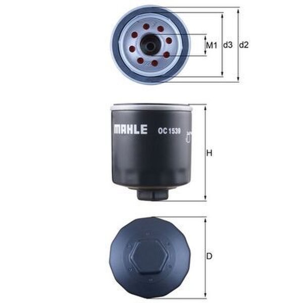 Ölfilter Filtereinsatz MAHLE für FORD TRANSIT V363 Kasten