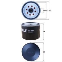 Ölfilter Anschraubfilter 75mm MAHLE für FORD...