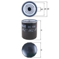 Ölfilter Anschraubfilter 76mm MAHLE für...