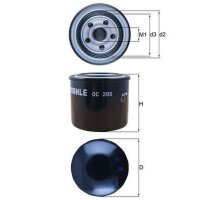 Ölfilter Anschraubfilter 80mm MAHLE für MIDI...