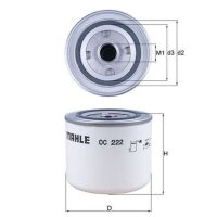 Ölfilter Anschraubfilter 93,2mm MAHLE für VOLVO...