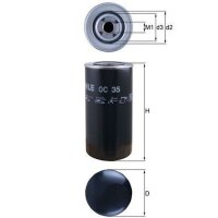Ölfilter Anschraubfilter 108mm MAHLE für AUDI...