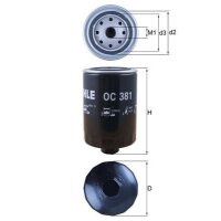 Screw-on oil filter Ø 93.4 mm MAHLE suitable for...